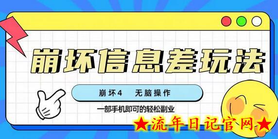 崩坏4游戏信息差玩法,无脑操作,一部手机收益无上限(附渠道)插图 崩坏4游戏信息差玩法,无脑操作,一部手机收益无上限(附渠道)插图