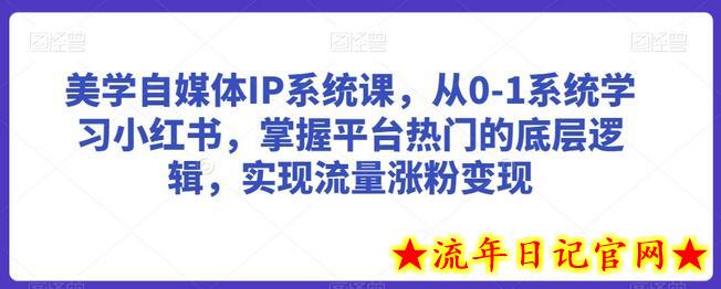 美学自媒体IP系统课,从0-1系统学习小红书,掌握平台热门的底层逻辑,实现流量涨粉变现插图 美学自媒体IP系统课,从0-1系统学习小红书,掌握平台热门的底层逻辑,实现流量涨粉变现插图