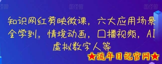 知识网红剪映微课,六大应用场景全学到,情境动画,囗播视频,AI虚拟数字人等插图 知识网红剪映微课,六大应用场景全学到,情境动画,囗播视频,AI虚拟数字人等插图