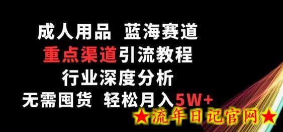 成人用品,蓝海赛道,重点渠道引流教程,行业深度分析,无需囤货,轻松月入5W+插图 成人用品,蓝海赛道,重点渠道引流教程,行业深度分析,无需囤货,轻松月入5W+插图