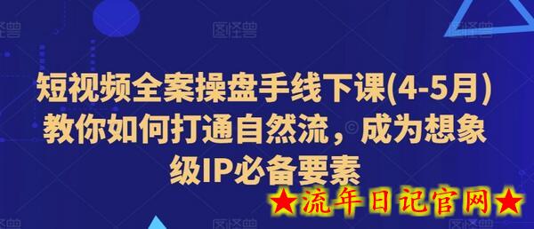 短视频全案操盘手线下课(4-5月)教你如何打通自然流,成为想象级IP必备要素插图 短视频全案操盘手线下课(4-5月)教你如何打通自然流,成为想象级IP必备要素插图