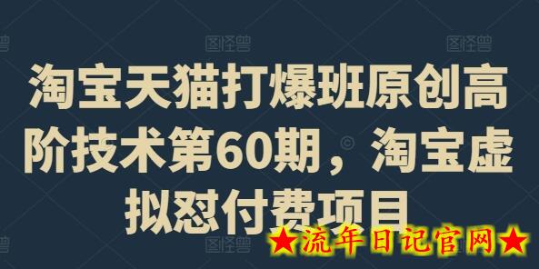 淘宝天猫打爆班原创高阶技术第60期,淘宝虚拟怼付费项目插图 淘宝天猫打爆班原创高阶技术第60期,淘宝虚拟怼付费项目插图