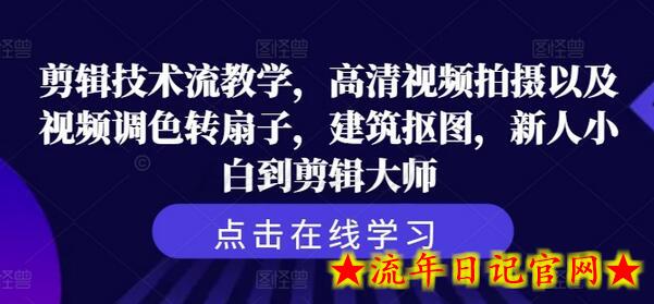 剪辑技术流教学,高清视频拍摄以及视频调色转扇子,建筑抠图,新人小白到剪辑大师插图 剪辑技术流教学,高清视频拍摄以及视频调色转扇子,建筑抠图,新人小白到剪辑大师插图