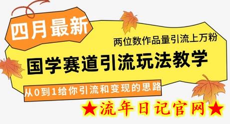 4月最新,国学赛道引流玩法教学,两位数作品量引流上万粉,从0到1给你引流和变现的思路插图 4月最新,国学赛道引流玩法教学,两位数作品量引流上万粉,从0到1给你引流和变现的思路插图
