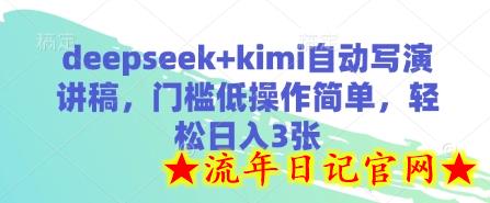 deepseek+kimi自动写演讲稿,门槛低操作简单,轻松日入3张插图 deepseek+kimi自动写演讲稿,门槛低操作简单,轻松日入3张插图