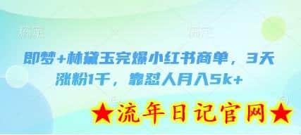 即梦+林黛玉完爆小红书商单,3天涨粉1千,靠怼人月入5k+插图 即梦+林黛玉完爆小红书商单,3天涨粉1千,靠怼人月入5k+插图