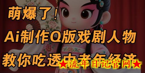 用Ai制作Q版戏剧人物,手把手教你吃透中老年经济,5分钟一个成品,多渠道变现插图 用Ai制作Q版戏剧人物,手把手教你吃透中老年经济,5分钟一个成品,多渠道变现插图