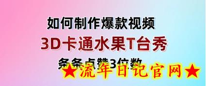 3D卡通水果走秀视频,条条点赞3位数,单日变现多张插图 3D卡通水果走秀视频,条条点赞3位数,单日变现多张插图