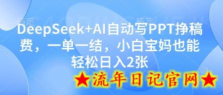 DeepSeek+AI自动写PPT挣稿费,一单一结,小白宝妈也能轻松日入2张插图 DeepSeek+AI自动写PPT挣稿费,一单一结,小白宝妈也能轻松日入2张插图