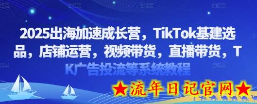 2025出海加速成长营,TikTok基建选品,店铺运营,视频带货,直播带货,TK广告投流等系统教程插图 2025出海加速成长营,TikTok基建选品,店铺运营,视频带货,直播带货,TK广告投流等系统教程插图