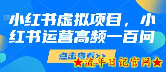 小红书虚拟项目,小红书运营高频一百问【文档】插图 小红书虚拟项目,小红书运营高频一百问【文档】插图