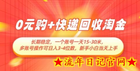 0元购+快递回收淘金,长期稳定,一个账号一天15-30米,多账号操作可日入3位数,新手小白当天上手插图 0元购+快递回收淘金,长期稳定,一个账号一天15-30米,多账号操作可日入3位数,新手小白当天上手插图