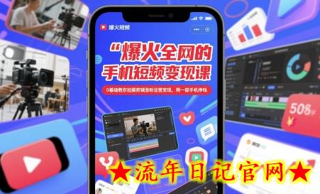 爆火全网的手机短视频变现课,0基础教你拍摄剪辑涨粉运营变现,用一部手机挣钱插图 爆火全网的手机短视频变现课,0基础教你拍摄剪辑涨粉运营变现,用一部手机挣钱插图