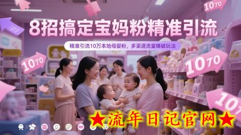 8招搞定宝妈粉精准引流,精准引流10万本地母婴粉,多渠道流量爆破玩法插图 8招搞定宝妈粉精准引流,精准引流10万本地母婴粉,多渠道流量爆破玩法插图