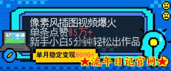 emo忧郁氛围感拉满,像素风视频爆火单条点赞50W,新手小白也能5分钟一条,稳定月入8k+插图 emo忧郁氛围感拉满,像素风视频爆火单条点赞50W,新手小白也能5分钟一条,稳定月入8k+插图