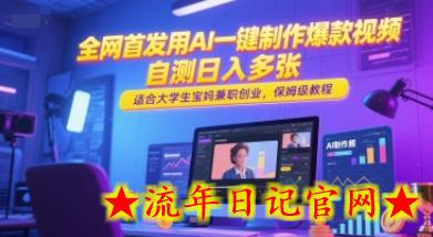 全网首发用AI一键制作爆款视频,自测日入多张,适合大学生宝妈兼职创业,保姆级教程插图 全网首发用AI一键制作爆款视频,自测日入多张,适合大学生宝妈兼职创业,保姆级教程插图