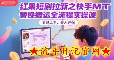 红果短剧拉新之快手MT替换搬运全流程实操课,零粉上车,日入多张插图 红果短剧拉新之快手MT替换搬运全流程实操课,零粉上车,日入多张插图