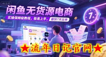 闲鱼无货源电商,实操保姆级教程,极易上手,最快7天出单插图 闲鱼无货源电商,实操保姆级教程,极易上手,最快7天出单插图