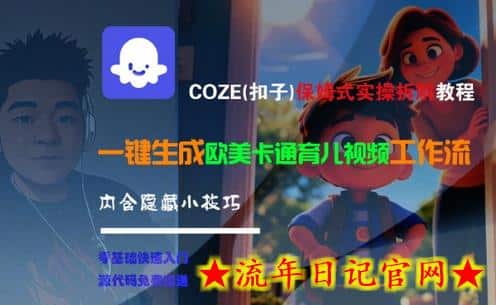 COZE(扣子)保姆式实操拆解教程,一键生成欧美卡通有儿视频工作流,内含隐藏小技巧插图 COZE(扣子)保姆式实操拆解教程,一键生成欧美卡通有儿视频工作流,内含隐藏小技巧插图