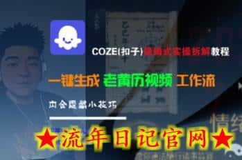 COZE(扣子)保姆式实操拆解教程,一键生成老黄历视频工作流,内含隐藏小技巧插图 COZE(扣子)保姆式实操拆解教程,一键生成老黄历视频工作流,内含隐藏小技巧插图