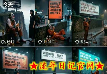 一条视频竟然15W赞!用AI制作小丑自嘲扎心文案视频,当下非常火爆的短视频流量神器插图(1) 一条视频竟然15W赞!用AI制作小丑自嘲扎心文案视频,当下非常火爆的短视频流量神器插图(1)