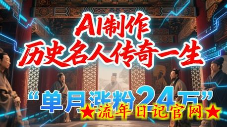 暴力起号!用AI制作历史名人传奇一生,单月涨粉24W,涨粉+变现赛道黑马来了插图 暴力起号!用AI制作历史名人传奇一生,单月涨粉24W,涨粉+变现赛道黑马来了插图
