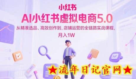AI小红书虚拟电商5.0,从精准选品、高效创作到,店铺运营的全链路实战课程,月入1W插图 AI小红书虚拟电商5.0,从精准选品、高效创作到,店铺运营的全链路实战课程,月入1W插图