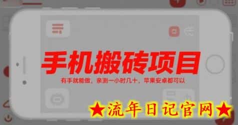 手机搬砖项目,有手就能做,亲测一小时几十,苹果安卓都可以插图 手机搬砖项目,有手就能做,亲测一小时几十,苹果安卓都可以插图
