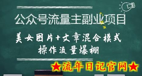 公众号流量主副业项目,美女图片+文章混合模式操作流量爆棚插图 公众号流量主副业项目,美女图片+文章混合模式操作流量爆棚插图