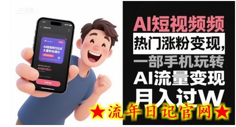 AI短视频热门涨粉变现,一部手机玩转AI流量变现,月入过W插图 AI短视频热门涨粉变现,一部手机玩转AI流量变现,月入过W插图