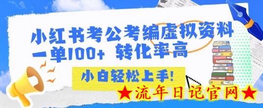 小红书考公考编虚拟资料出售一单100+ 转化率高 小白可轻松上手插图 小红书考公考编虚拟资料出售一单100+ 转化率高 小白可轻松上手插图