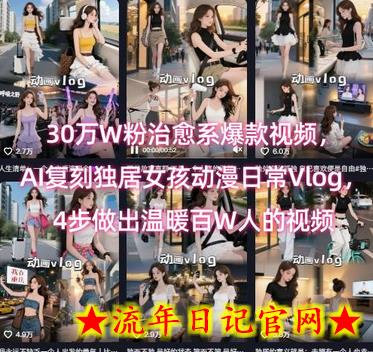 30万W粉治愈系爆款视频,AI复刻独居女孩动漫日常Vlog,4步做出温暖百W人的视频插图 30万W粉治愈系爆款视频,AI复刻独居女孩动漫日常Vlog,4步做出温暖百W人的视频插图