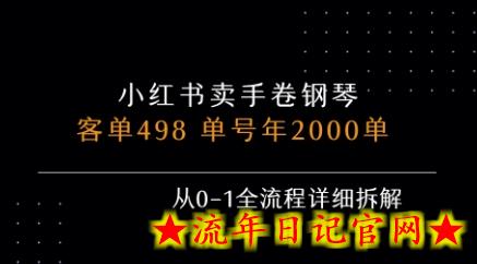小红书私域卖手卷钢琴,客单498,单号年销2000单,从0-1全流程详细拆解插图 小红书私域卖手卷钢琴,客单498,单号年销2000单,从0-1全流程详细拆解插图