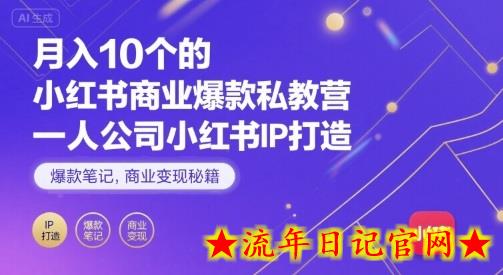 月入10个的小红书商业爆款私教营,一人公司小红书IP打造,爆款笔记,商业变现秘籍插图 月入10个的小红书商业爆款私教营,一人公司小红书IP打造,爆款笔记,商业变现秘籍