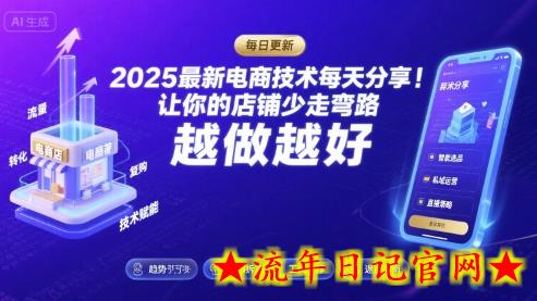 2025最新电商技术每天分享,让你的店铺少走弯路,越做越好(更新8月)插图 2025最新电商技术每天分享,让你的店铺少走弯路,越做越好(更新8月)