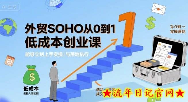 外贸SOHO从0到1低成本创业课,能够立刻上手实操与落地执行插图 外贸SOHO从0到1低成本创业课,能够立刻上手实操与落地执行