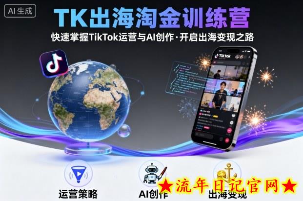 TK出海淘金训练营,助你快速掌握TikTok运营与AI创作,开启出海变现之路插图 TK出海淘金训练营,助你快速掌握TikTok运营与AI创作,开启出海变现之路