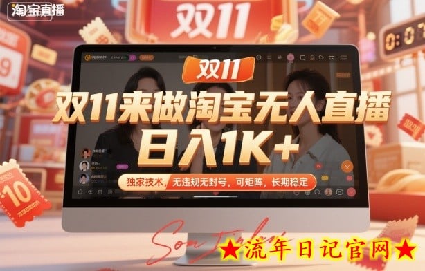 双11来做淘宝无人直播,日入1K+,独家技术,无违规无封号,可矩阵,长期稳定【揭秘】插图 双11来做淘宝无人直播,日入1K+,独家技术,无违规无封号,可矩阵,长期稳定【揭秘】