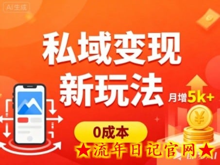私域变现新玩法,0成本,多端引流,普通人月增收5k+插图 私域变现新玩法,0成本,多端引流,普通人月增收5k+
