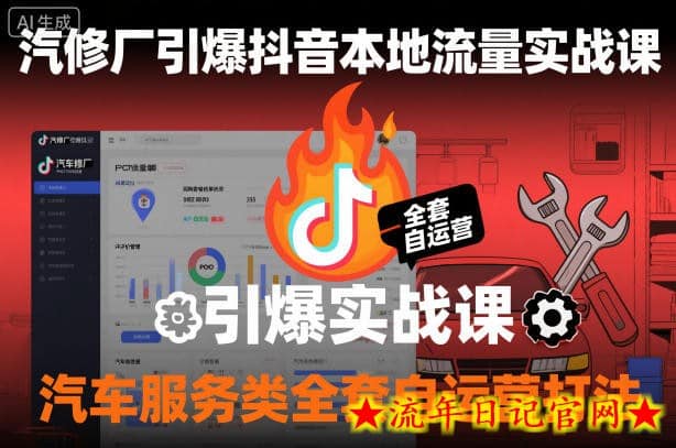 汽修厂引爆抖音本地流量实战课,汽车服务类全套自运营打法插图 汽修厂引爆抖音本地流量实战课,汽车服务类全套自运营打法