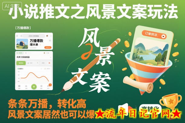 小说推文之风景文案玩法,条条万播,转化高,风景文案居然也可以爆大单!插图 小说推文之风景文案玩法,条条万播,转化高,风景文案居然也可以爆大单!