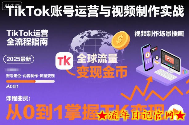 2025最新TikTok账号运营与视频制作实战全流程,从0到1掌握TK变现(含11月最新TK搬运技术)插图 2025最新TikTok账号运营与视频制作实战全流程,从0到1掌握TK变现(含11月最新TK搬运技术)