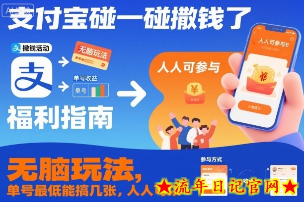 支付宝碰一碰撒钱了,无脑玩法,单号最低能搞几张,人人可以撸【揭秘】插图 支付宝碰一碰撒钱了,无脑玩法,单号最低能搞几张,人人可以撸【揭秘】