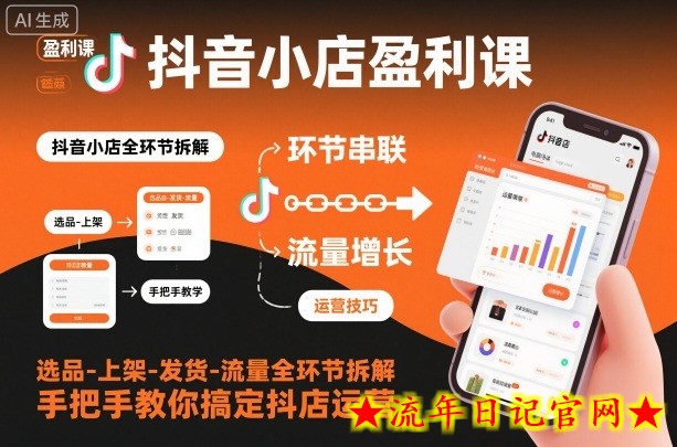 抖音小店盈利课-选品-上架-发货-流量全环节拆解,手把手教你搞定抖店运营插图 抖音小店盈利课-选品-上架-发货-流量全环节拆解,手把手教你搞定抖店运营