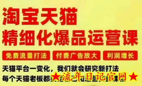 淘宝天猫精细化爆品运营课,免费流量打法-付费广告放大-利润增长-三大核心痛点,一次全部解决插图 淘宝天猫精细化爆品运营课,免费流量打法-付费广告放大-利润增长-三大核心痛点,一次全部解决