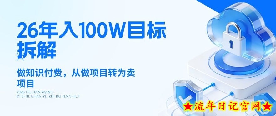 26年年入100W目标拆解:做知识付费,从做项目转为卖项目【揭秘】插图 26年年入100W目标拆解:做知识付费,从做项目转为卖项目【揭秘】