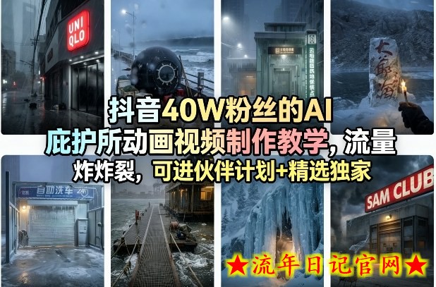 抖音40W粉丝的AI庇护所动画视频制作教学,流量炸裂,可进伙伴计划+精选独家插图 抖音40W粉丝的AI庇护所动画视频制作教学,流量炸裂,可进伙伴计划+精选独家