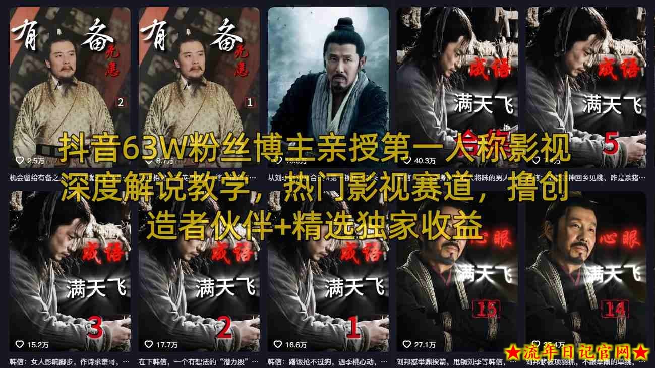 抖音63W粉丝博主亲授第一人称影视深度解说教学,热门影视赛道,撸创造者伙伴+精选独家收益插图 抖音63W粉丝博主亲授第一人称影视深度解说教学,热门影视赛道,撸创造者伙伴+精选独家收益