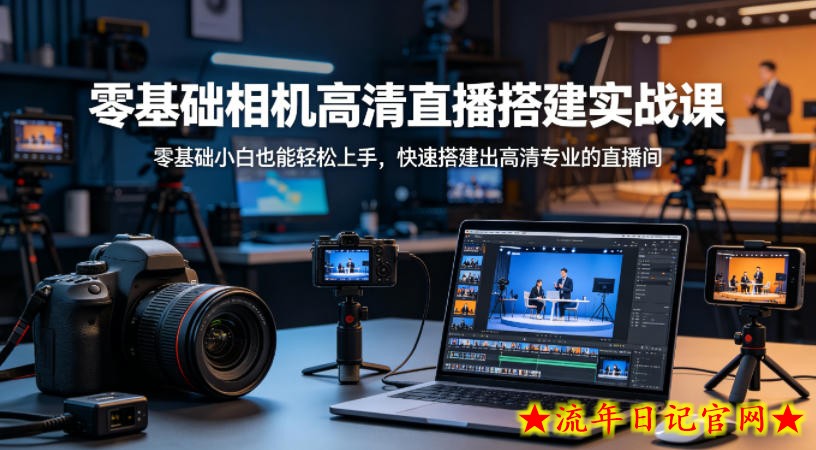 零基础相机高清直播间搭建实战课,小白也能轻松上手,快速搭建出高清专业的直播间插图 零基础相机高清直播间搭建实战课,小白也能轻松上手,快速搭建出高清专业的直播间