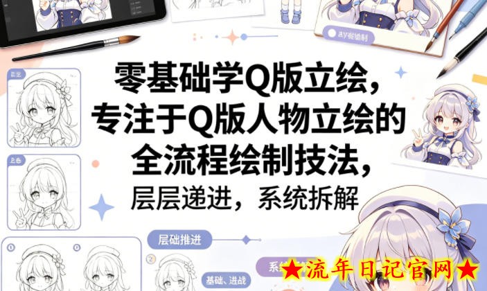 零基础学Q版立绘,专注于Q版人物立绘的全流程绘制技法,层层递进,系统拆解插图 零基础学Q版立绘,专注于Q版人物立绘的全流程绘制技法,层层递进,系统拆解